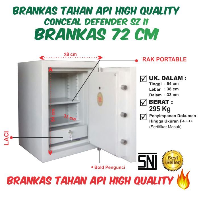 Brankas Conceal Defender SZ II 72 cm - Gambar 2