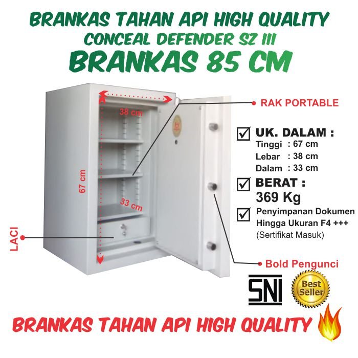Brankas Conceal Defender SZ III 85 cm - Gambar 2