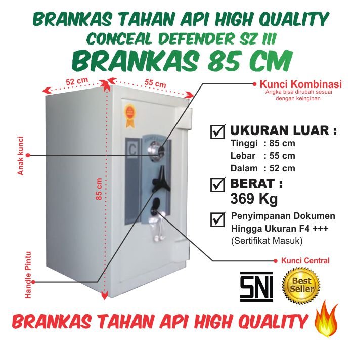 Brankas Conceal Defender SZ III 85 cm
