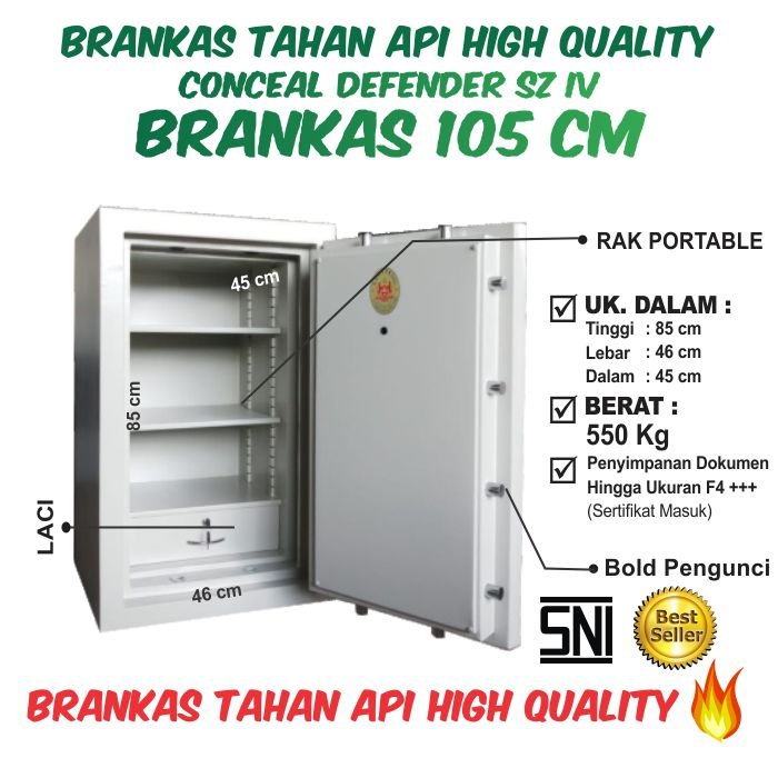 Brankas Conceal Defender SZ IV 105 cm - Gambar 2