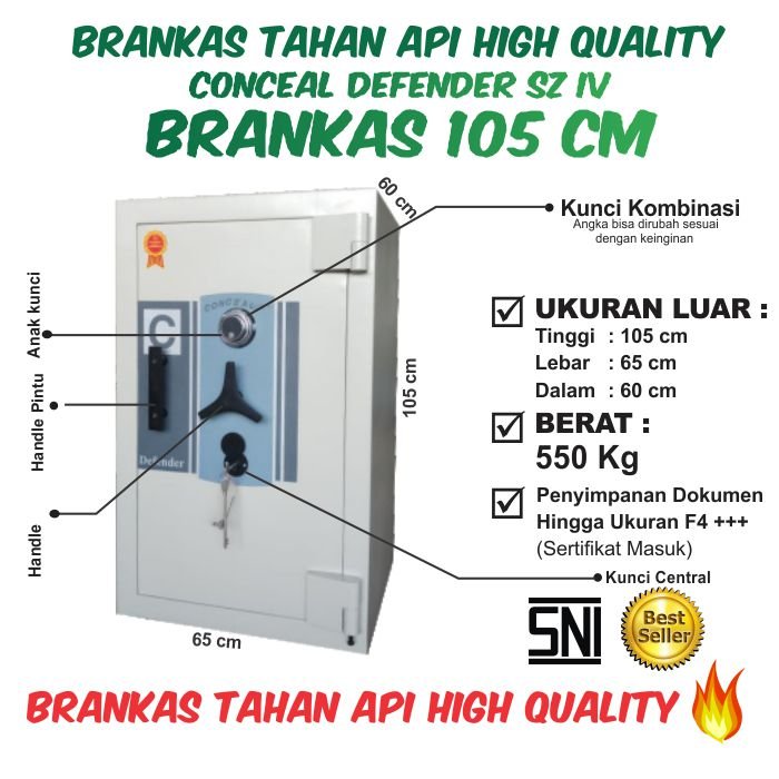 Brankas Conceal Defender SZ IV 105 cm