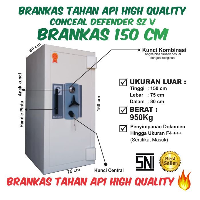 Brankas Conceal Defender SZ V 150 cm