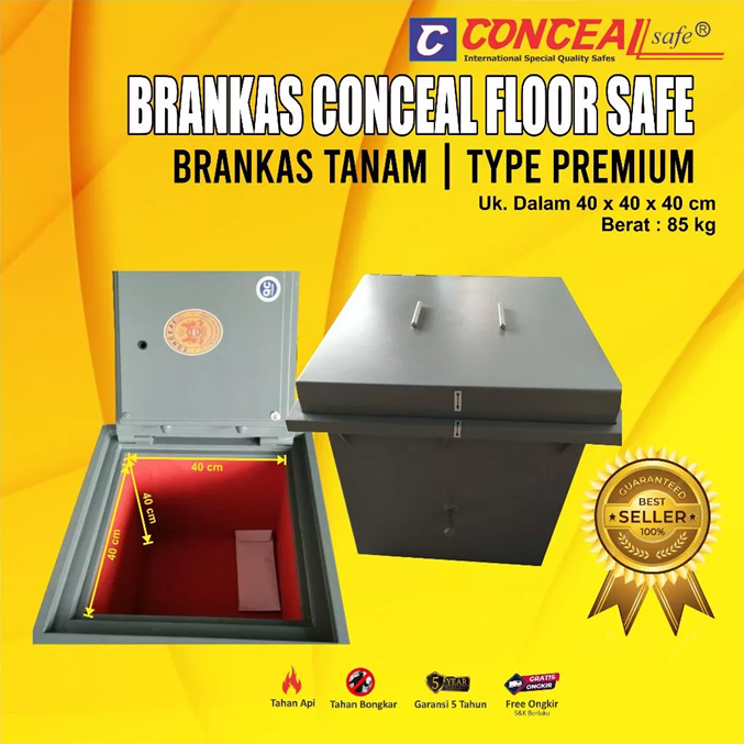 Brankas Conceal Floor Safe Brankas Tanam - Type Premium