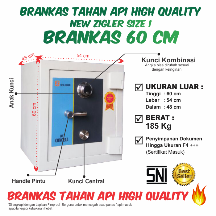 Brankas New Zigler Size I 60 cm