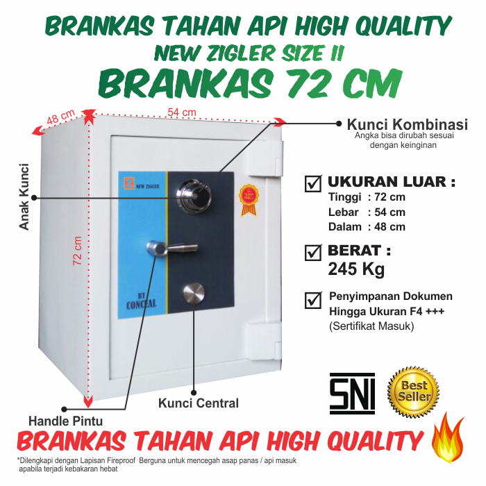 Brankas New Zigler Size II 72 cm