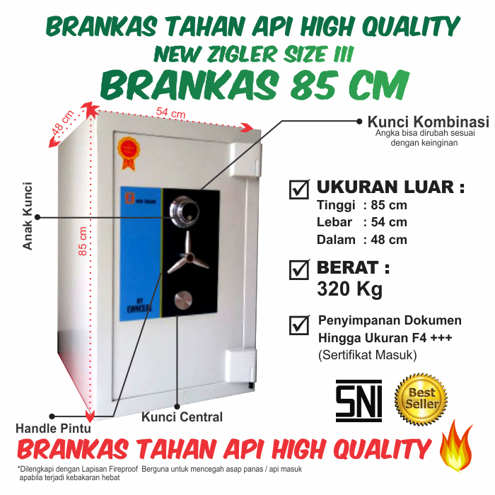 Brankas New Zigler Size III 85 cm