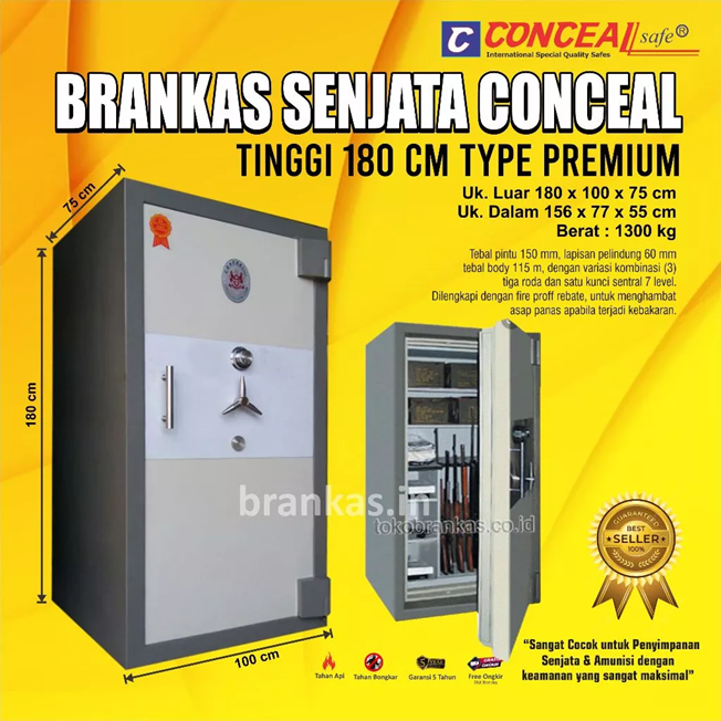 Brankas Senjata Conceal Tinggi 180 cm Type Premium